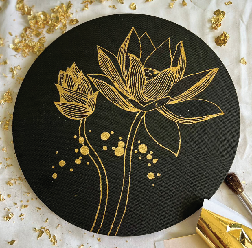 Gold Foil Painting — The Purple Turtles Online Home Decor Store