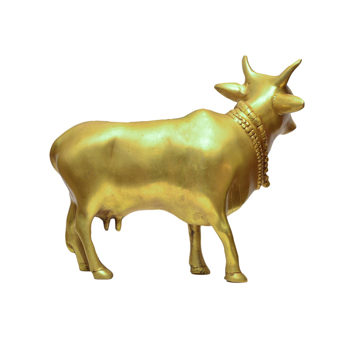Pichwai Gopashtami Stand Cow Brass Antique