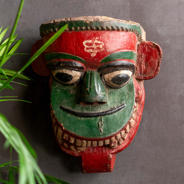 Mukhavat Green Wooden Mask