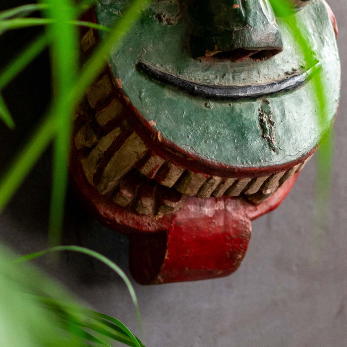 Mukhavat Green Wooden Mask