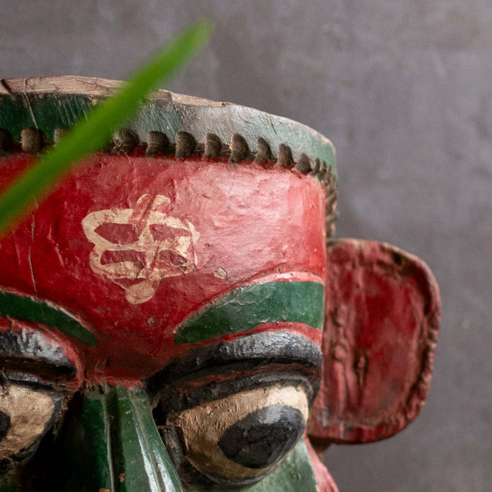 Mukhavat Green Wooden Mask