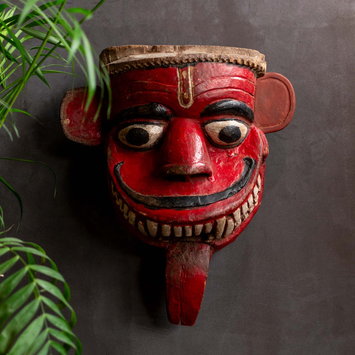 Mukhavat Red Wooden Mask