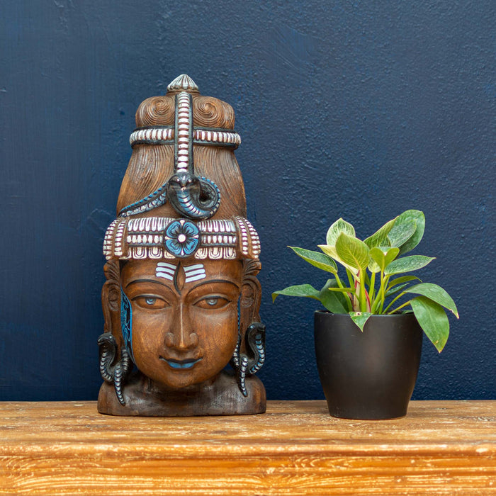Shiva Mask Blue Ganesha Table Top