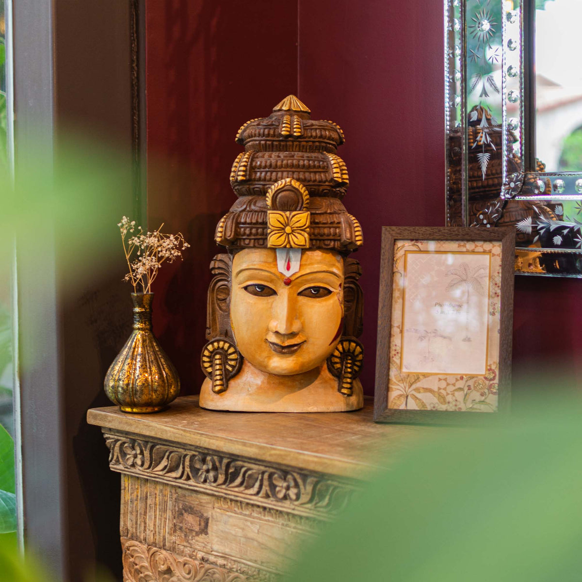 Buy Sculptures & Statues Vishnu Mask Lakshmi Garuda Shop at The