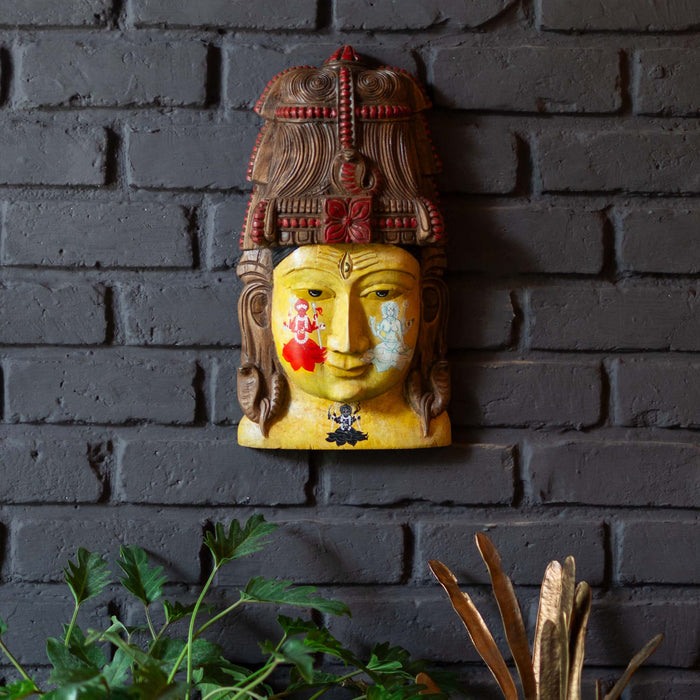 Shiva Mask Parvati Forms Wall Mounted