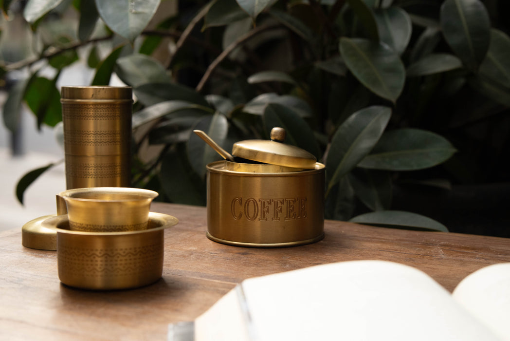 Ahvi Brass Coffee Jar