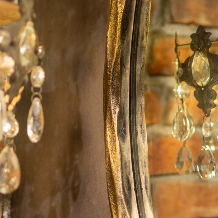 Nadia Round Mirror Antique Gold