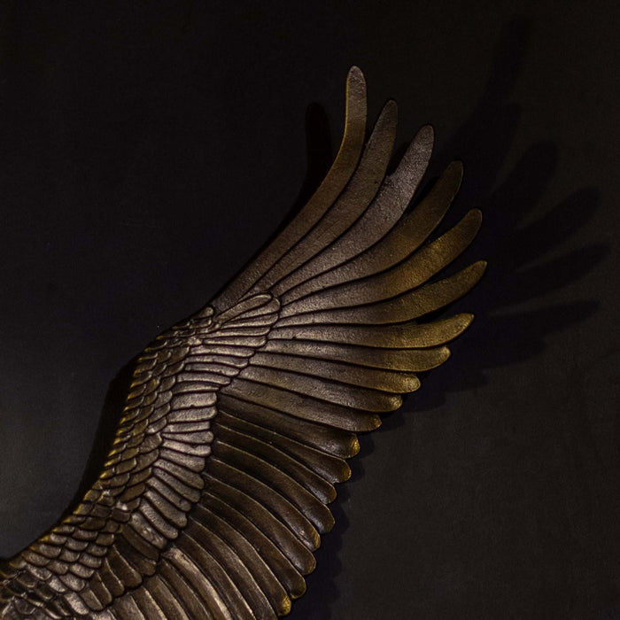 Crane In Flite Wall Decor - Antique Gold