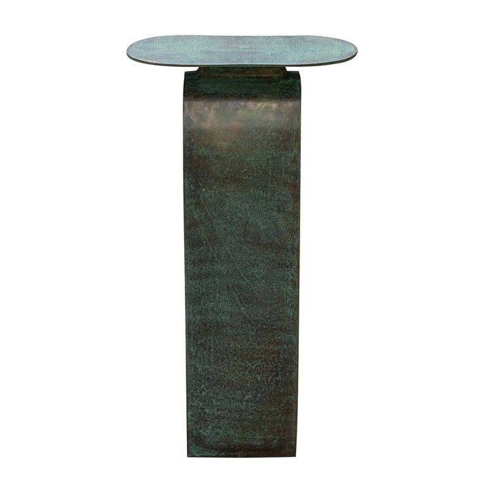 Midori Pedestal Table Brass With Patina