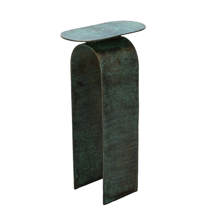 Midori Pedestal Table Brass With Patina