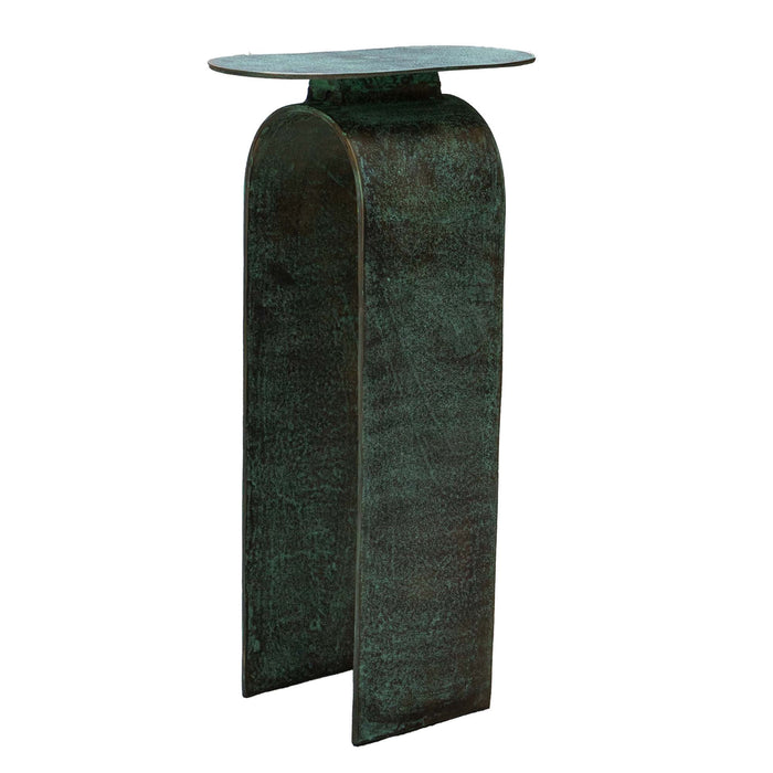 Midori Pedestal Table Brass With Patina