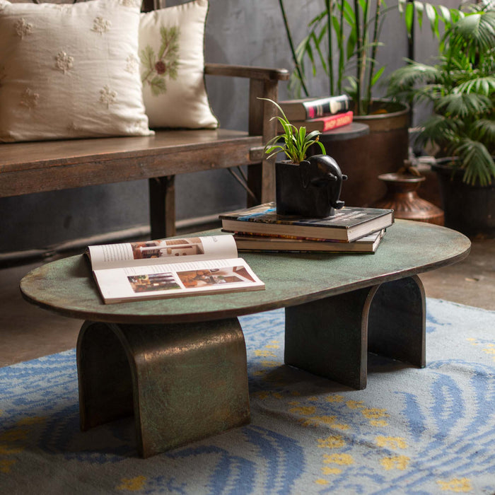 Midori Capsula Coffee Table Brass With Patina