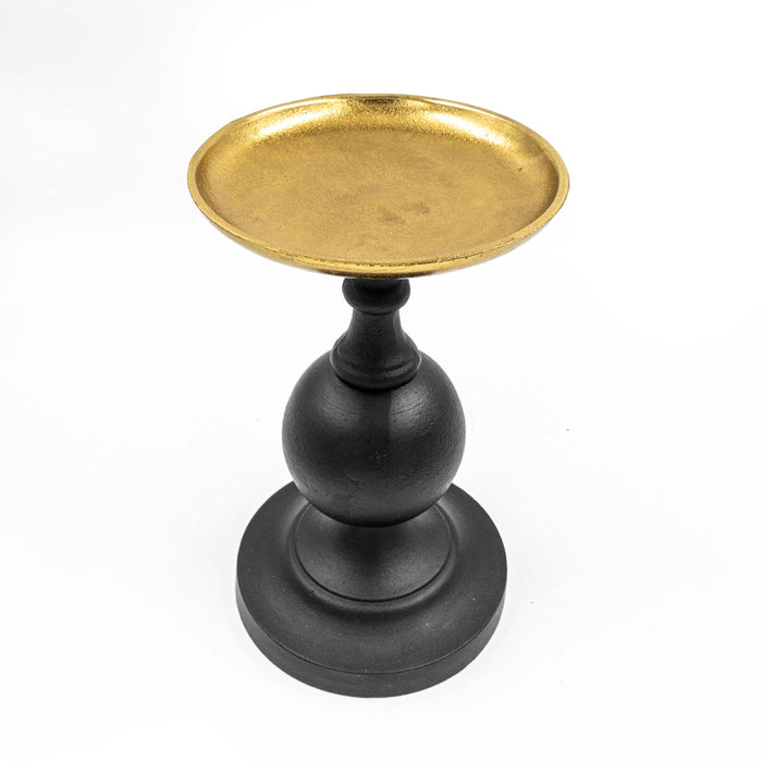 Beni Candle Stand Gold With Black Antique