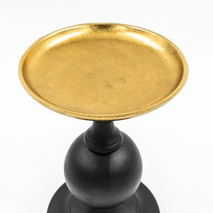 Beni Candle Stand Gold With Black Antique