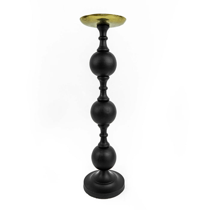 Beni Candle Stand Gold With Black Antique