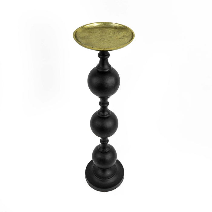 Beni Candle Stand Gold With Black Antique