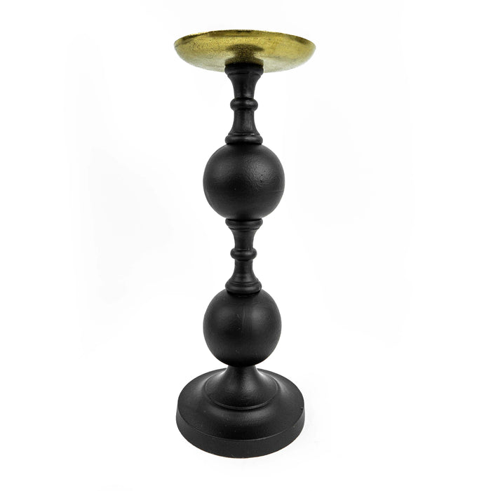 Beni Candle Stand Gold With Black Antique