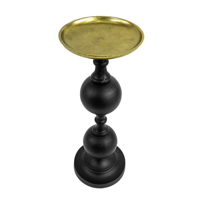 Beni Candle Stand Gold With Black Antique