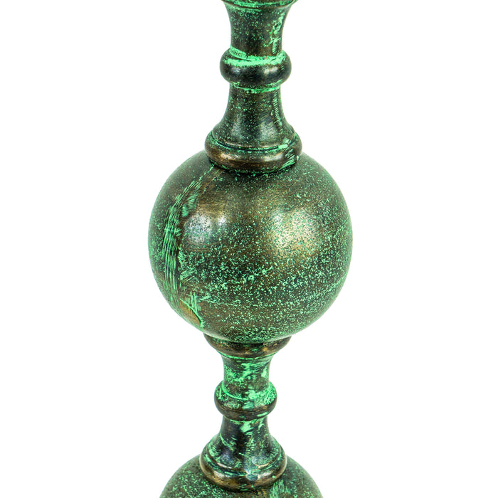 Beni Patina Candle Stand With Gold Finish