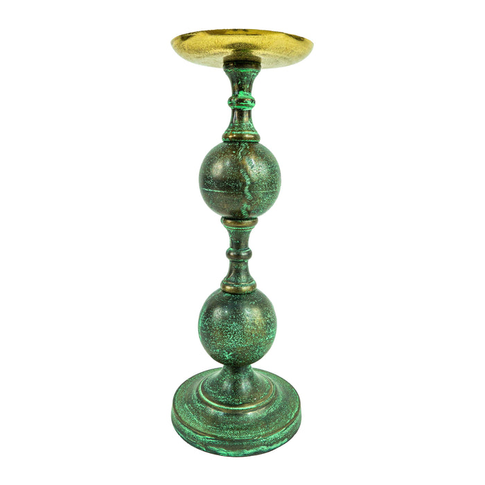 Beni Patina Candle Stand With Gold Finish