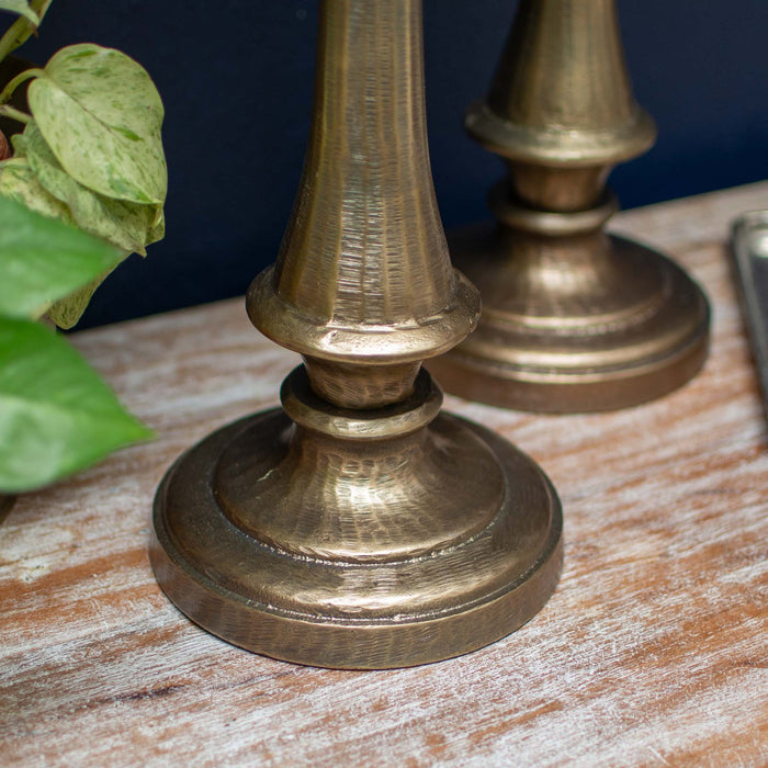 Stambh Candle Stand Brass Antique