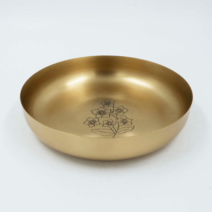 Nayantara Brass Shallow Bowl - Large