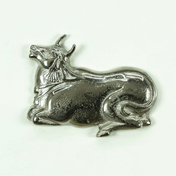 Pichwai Seated Nandi Wall Decor - Nickel