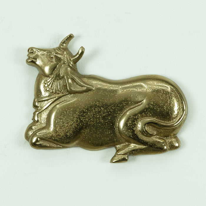 Pichwai Seated Nandi Wall Decor - Gold