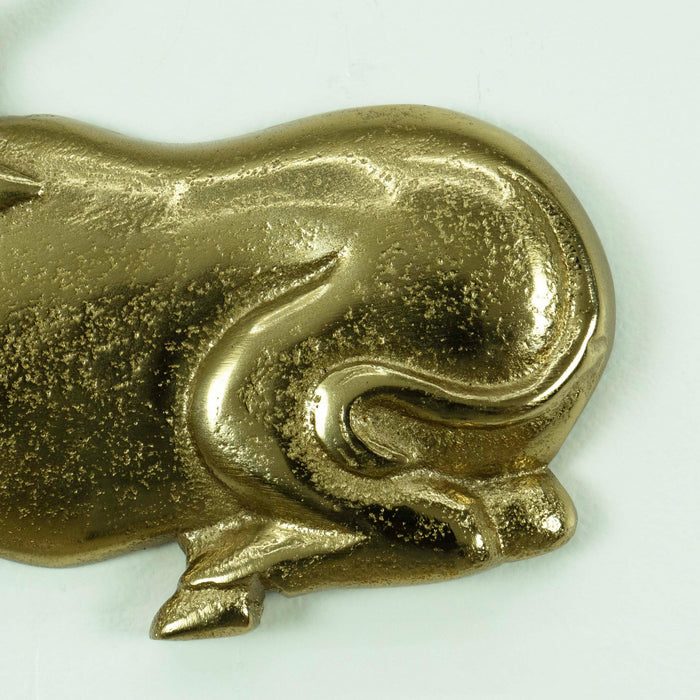 Pichwai Seated Nandi Wall Decor - Gold