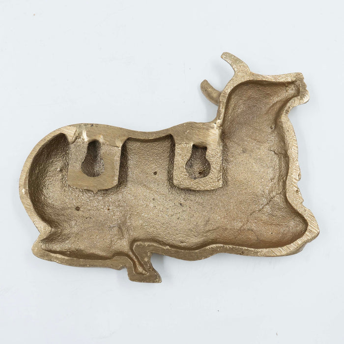 Pichwai Seated Nandi Wall Decor - Gold