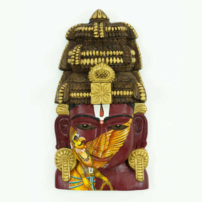 Vishnu Mask Red Garuda Wall Mounted