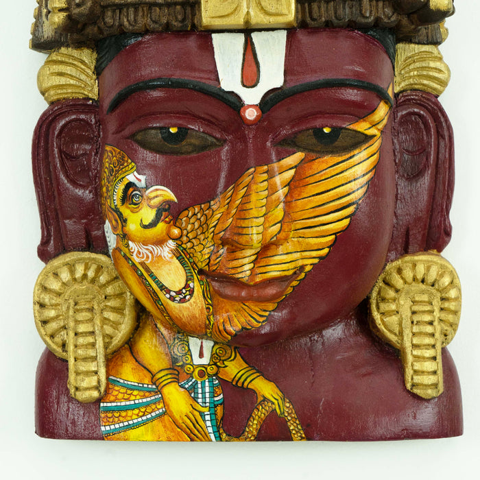 Vishnu Mask Red Garuda Wall Mounted
