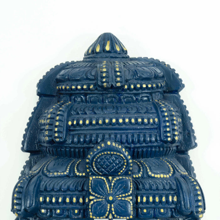 Vishnu Mask Blue and Gold Wall Mounted