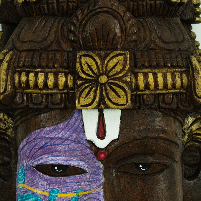 Vishnu Mask Blue Wave Krishna Wall mounted