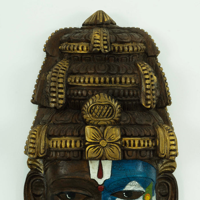Vishnu Mask Krishna Yellow Headband Wall Mounted