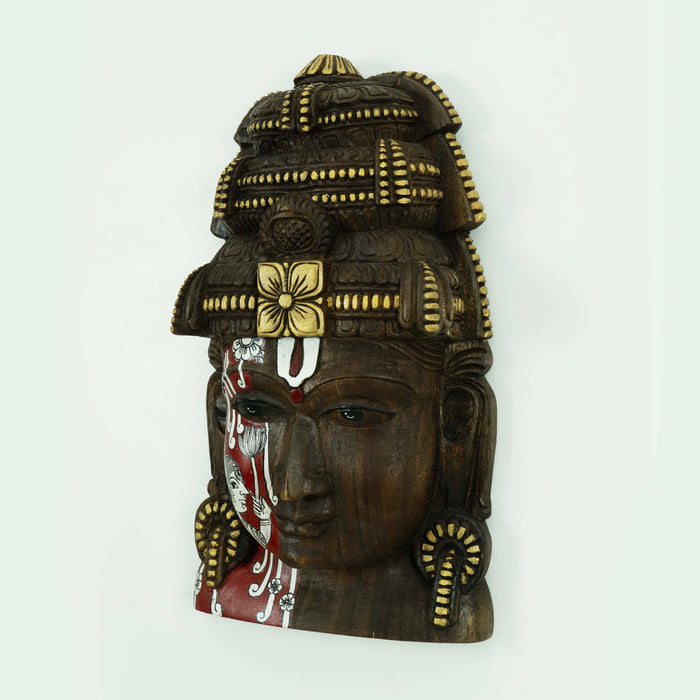 Shiva Thooli Art Red Mask Wall Mounted