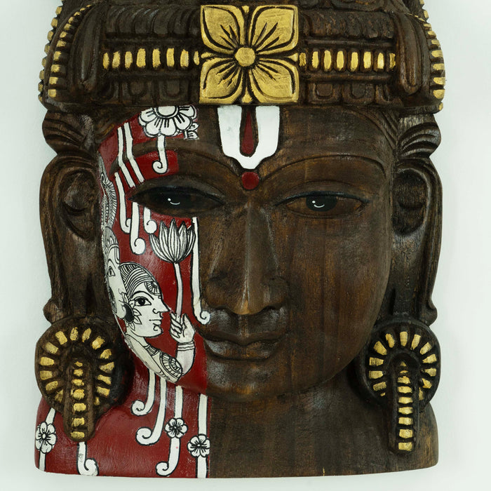Shiva Thooli Art Red Mask Wall Mounted