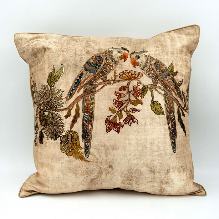 Aria Parrot Cushion Cover - Off White