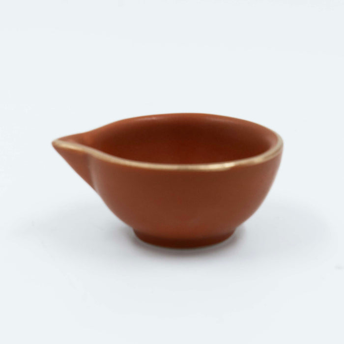 Saaki Rust Ceramic Diya (Set of 6)