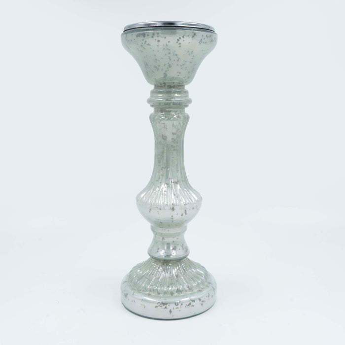 Saanjhi Candle Stand White Glass