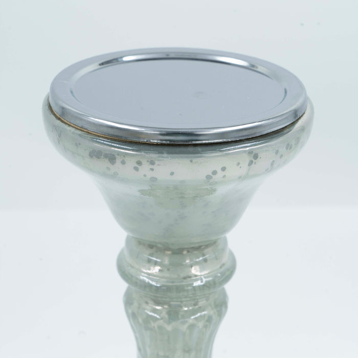 Saanjhi Candle Stand White Glass
