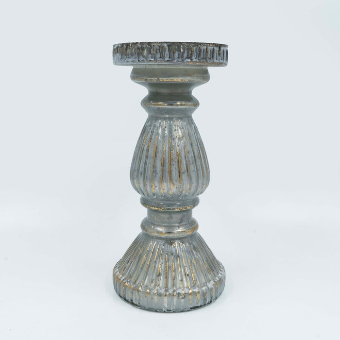 Sinag Candle Stand Grey Glass