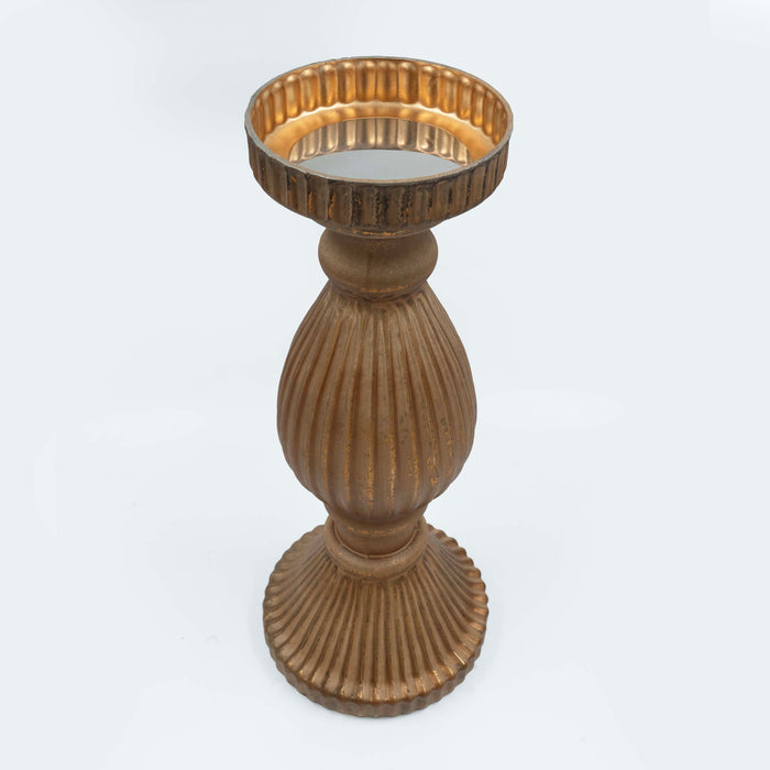 Sinag Candle Stand Gold Glass