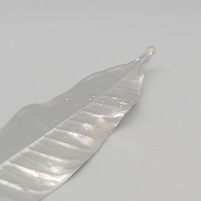 Fresh Plumeria Leaf Silver Dipped 999