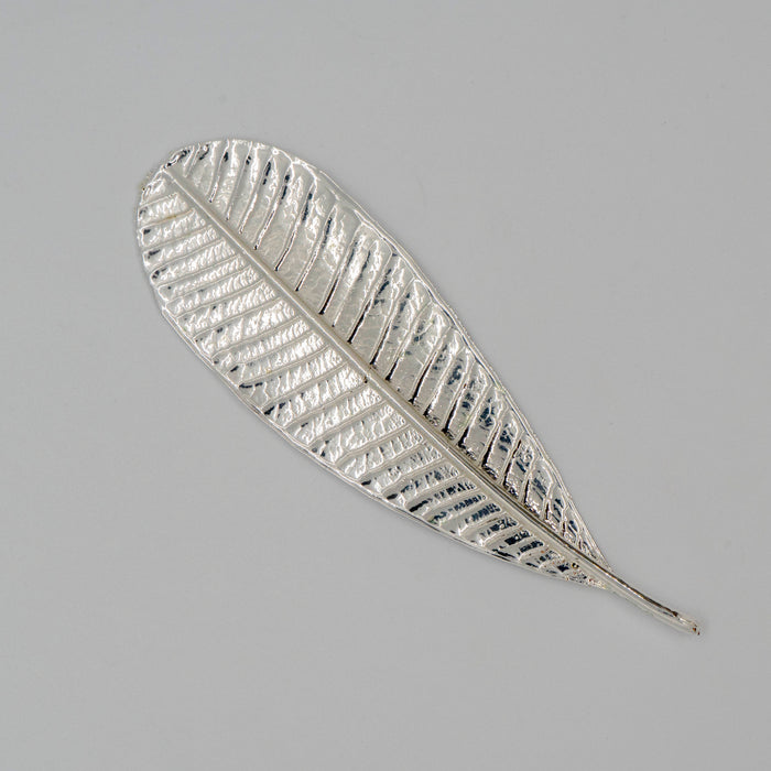 Fresh Plumeria Leaf Silver Dipped 999