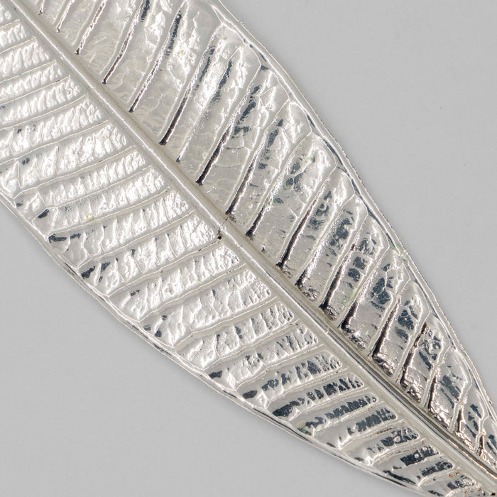 Fresh Plumeria Leaf Silver Dipped 999
