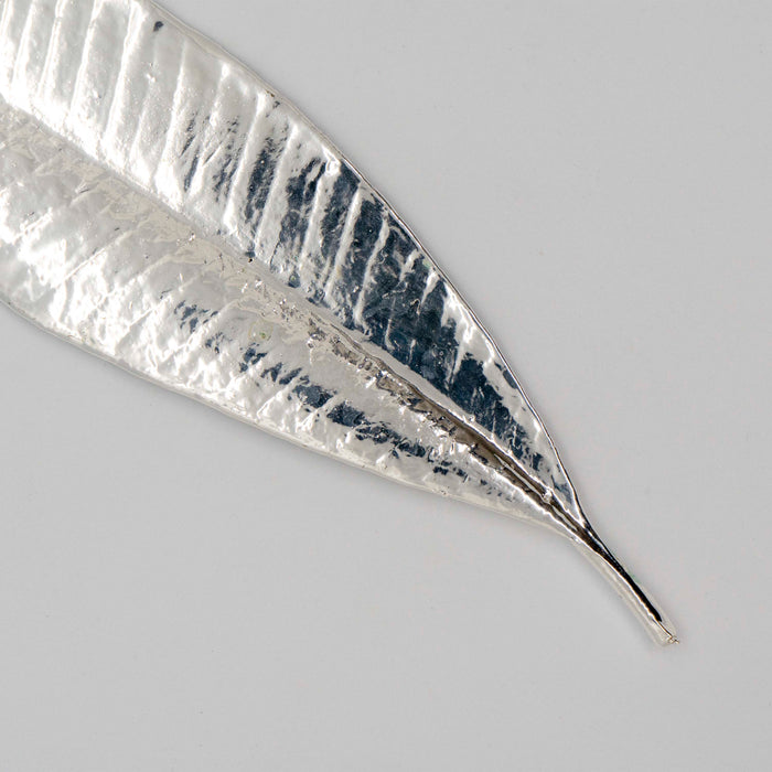 Fresh Plumeria Leaf Silver Dipped 999