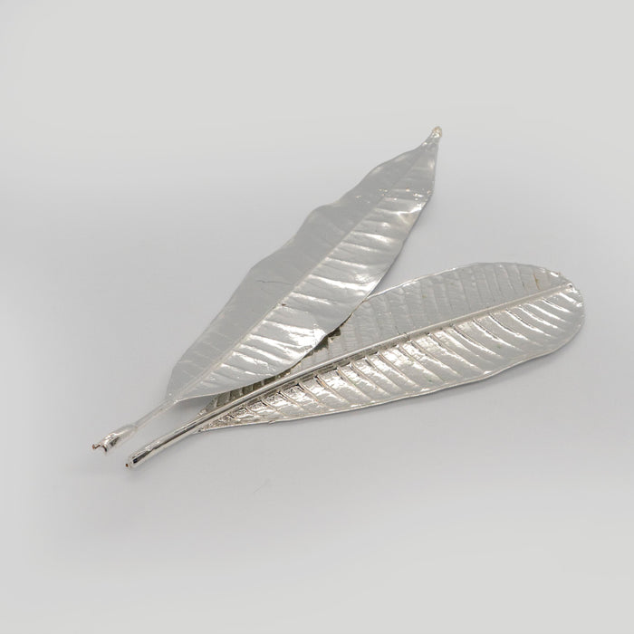 Fresh Plumeria Leaf Silver Dipped 999