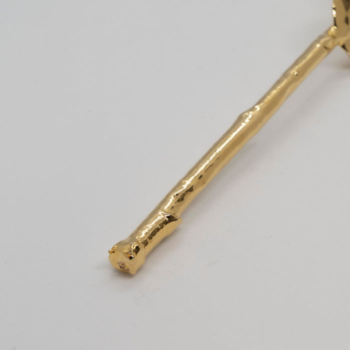 Fresh Red Rose Gold Dipped 24k