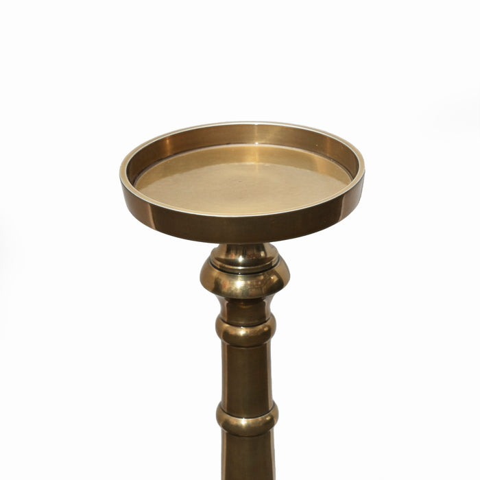 Tanmay Candle Stand With Hammered Glass Antique Gold